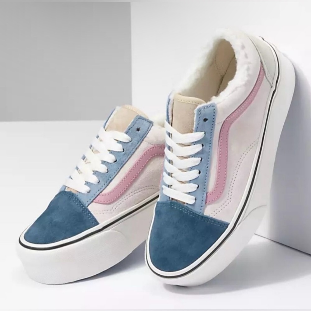 Vans Old Skool Stacked Pig Suede/Sherpa Multi Color Shoes